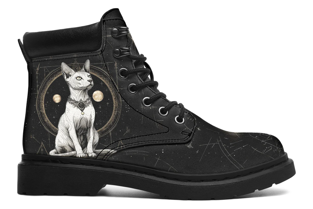 Cosmic Sphynx Cat Classic Boots - Image 3