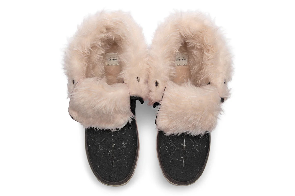 Cosmic Sphynx Cat Fold Over Winter Boots - Image 14