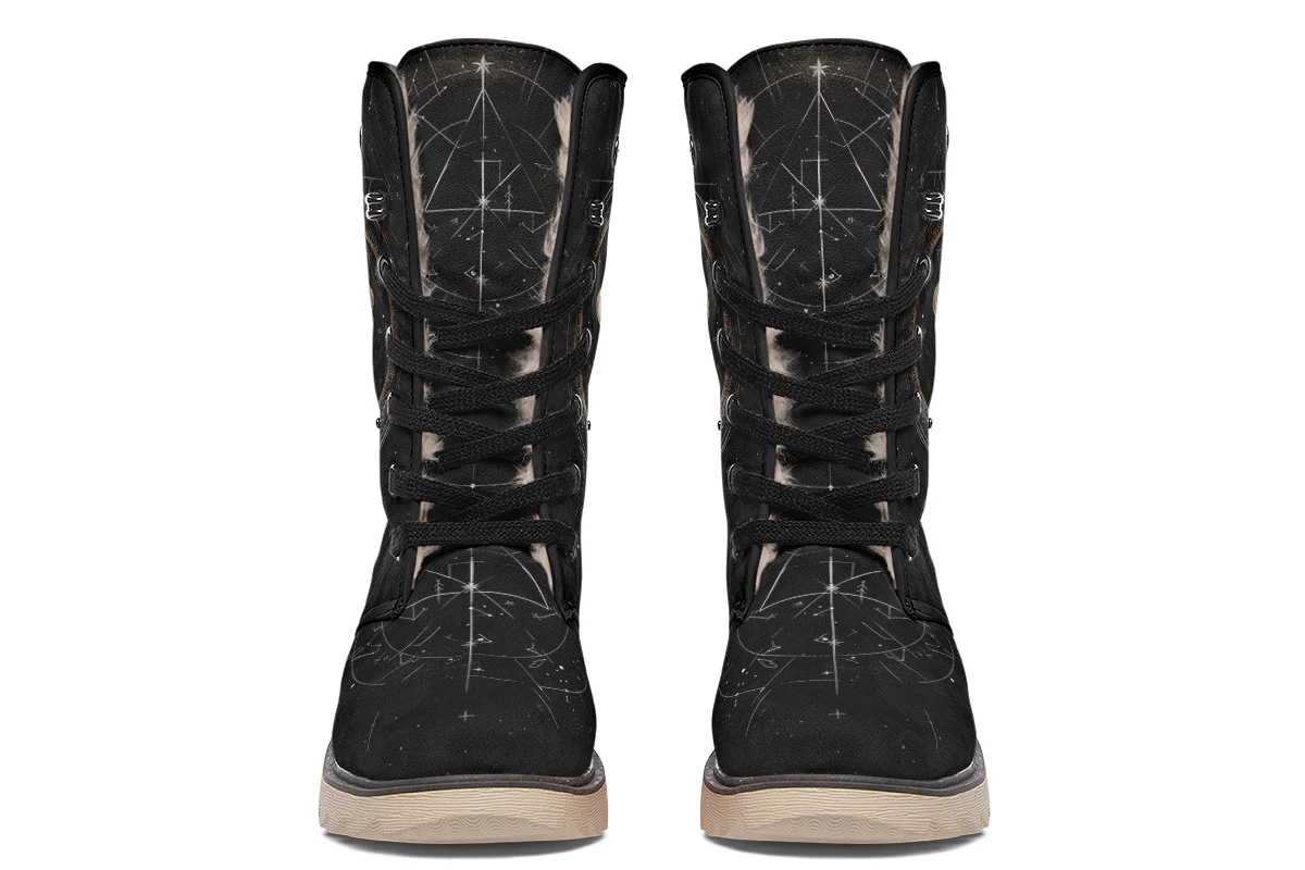 Cosmic Sphynx Cat Fold Over Winter Boots - Image 4