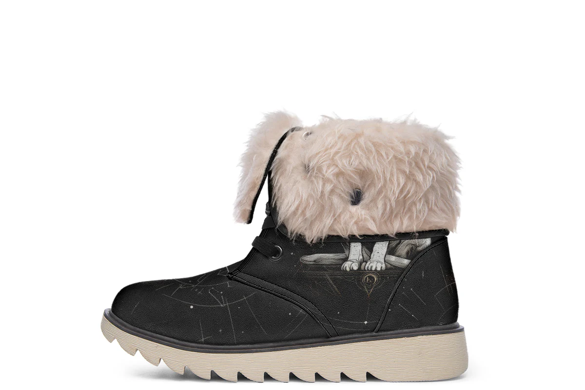 Cosmic Sphynx Cat Fold Over Winter Boots - Image 9