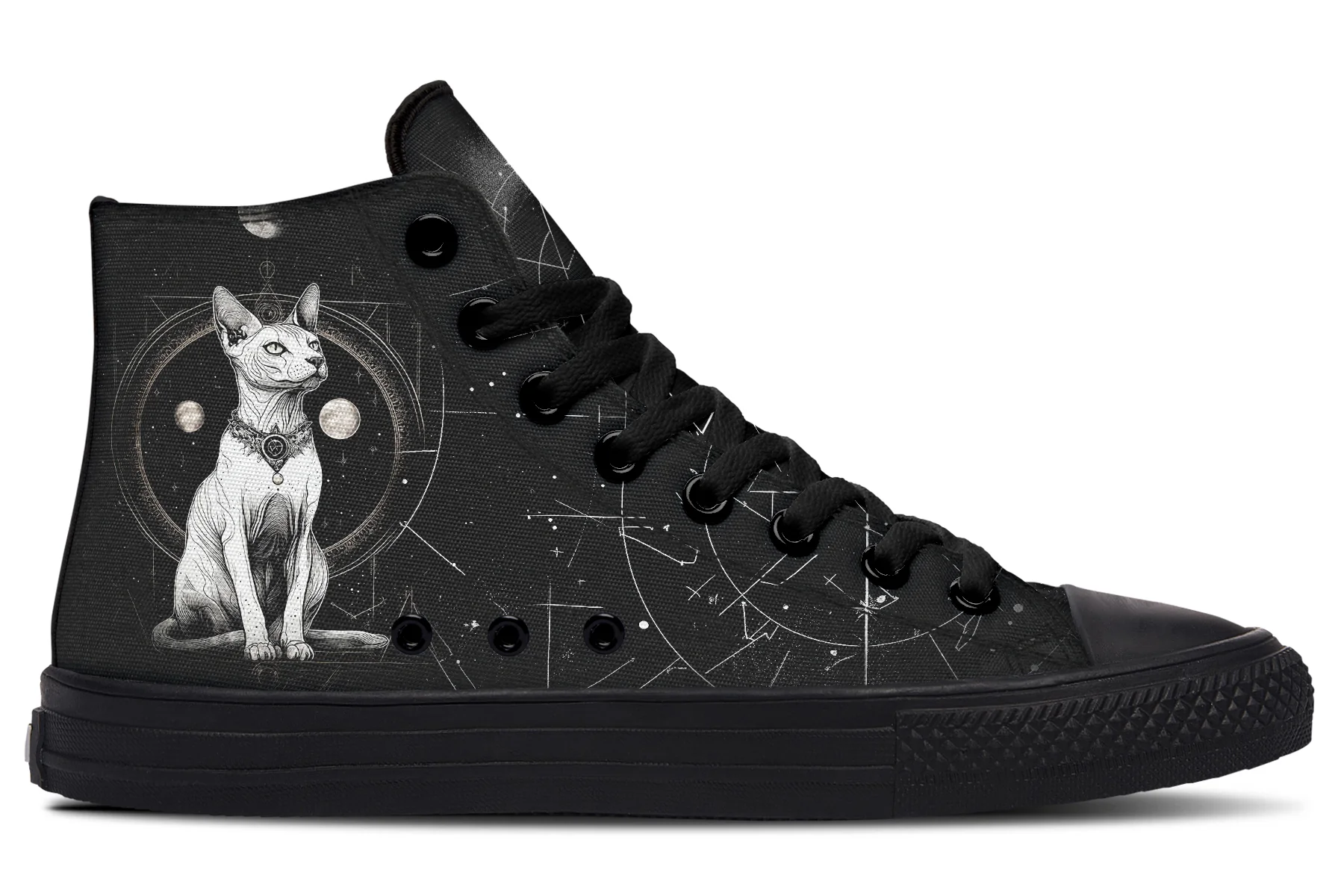Cosmic Sphynx Cat High Tops - Image 3