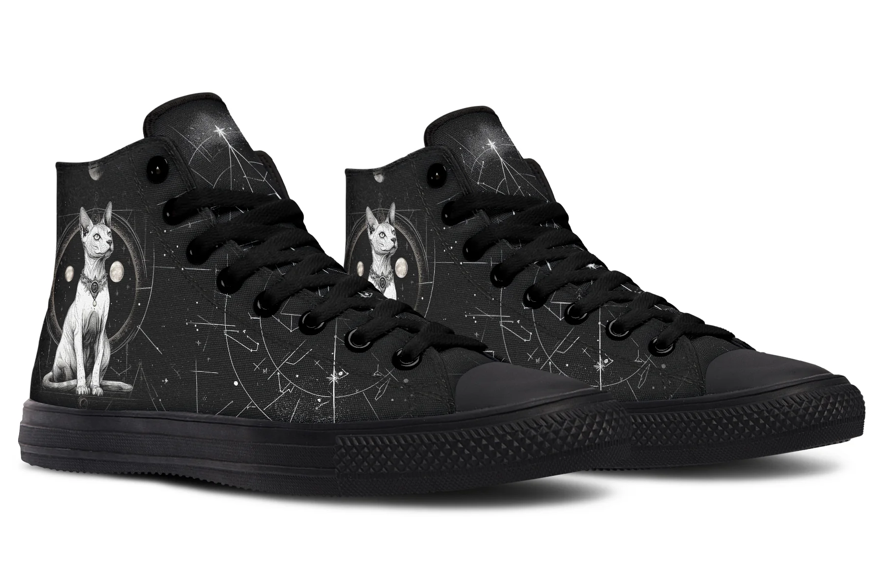 Cosmic Sphynx Cat High Tops - Image 4