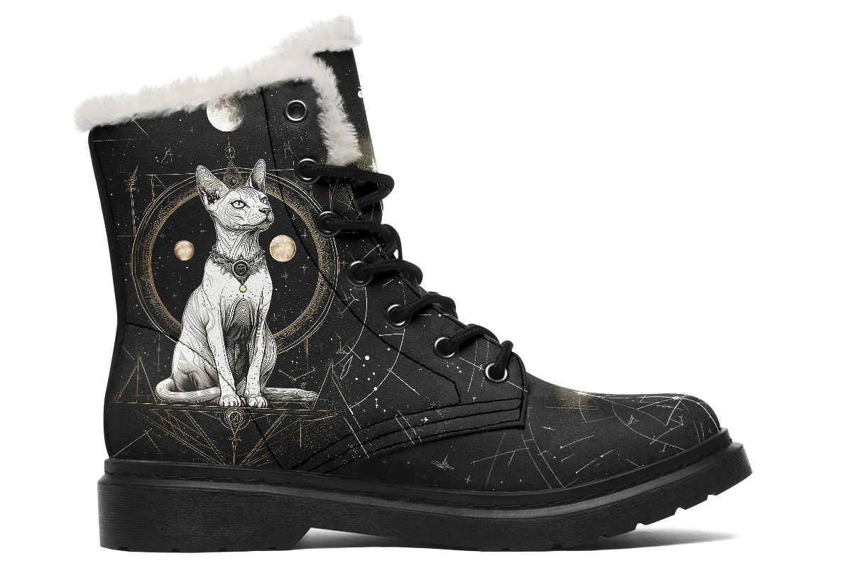 Cosmic Sphynx Cat Winter Boots - Image 2
