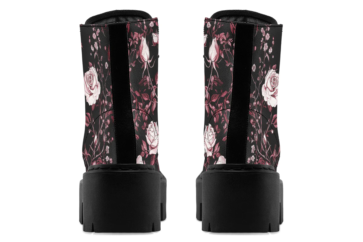 Crimson Rose Romance Platform Boots - Image 6