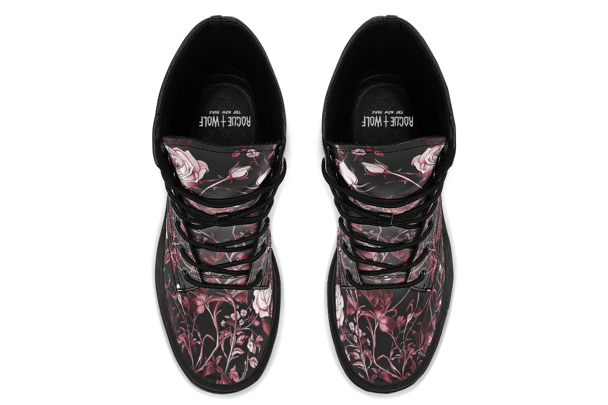 Crimson Rose Romance Platform Boots - Image 8