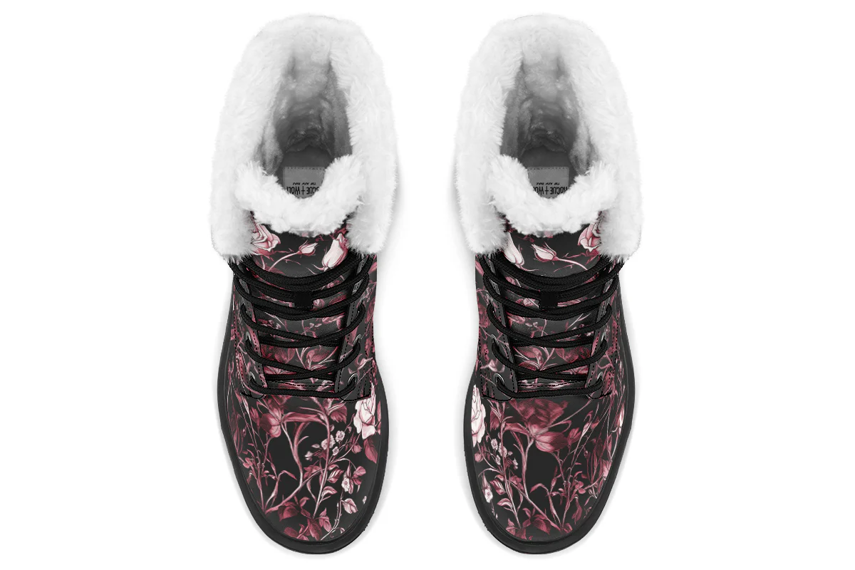 Crimson Rose Romance Platform Winter Boots - Image 8