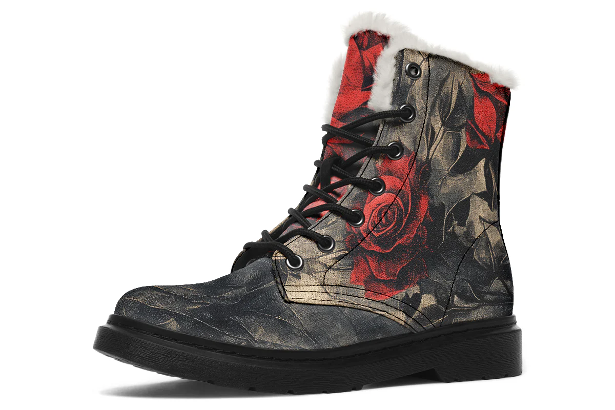 Crimson Thorns Winter Boots