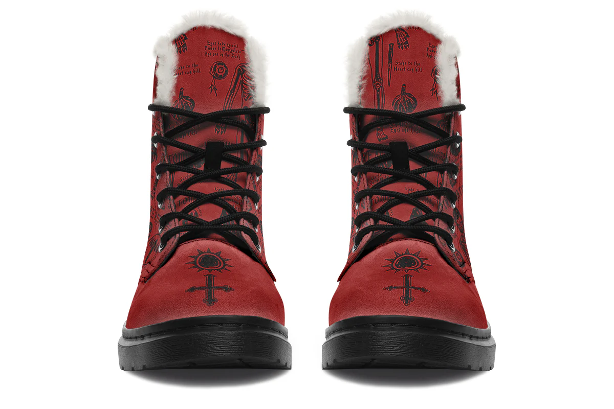 Crimson Vampire Study Winter Boots - Image 3