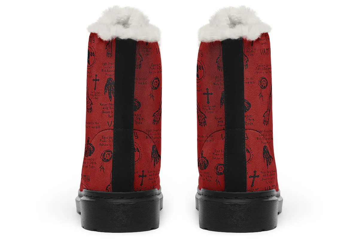Crimson Vampire Study Winter Boots - Image 4