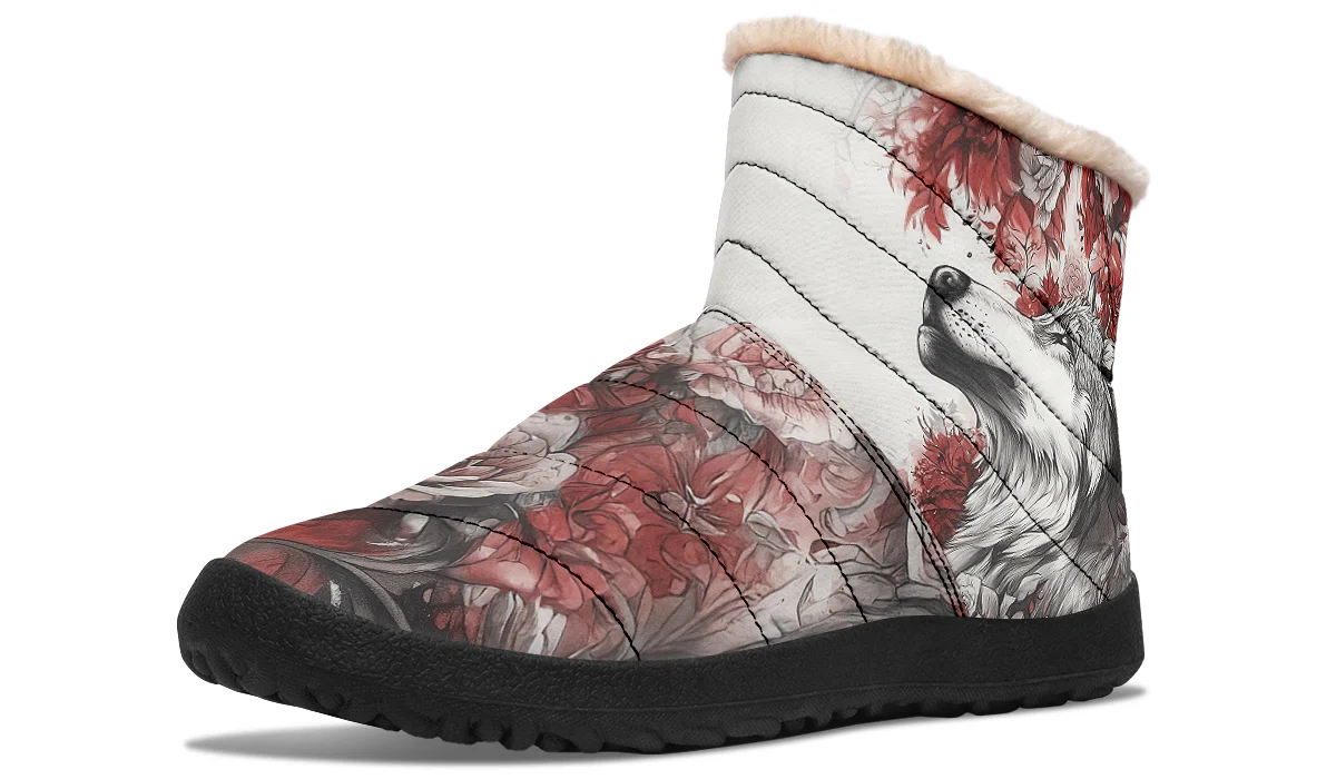 Crimson Wolf Comfy Winter Boots - Image 2