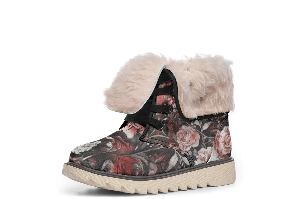 Crimson Wolf Fold Over Winter Boots - Image 11