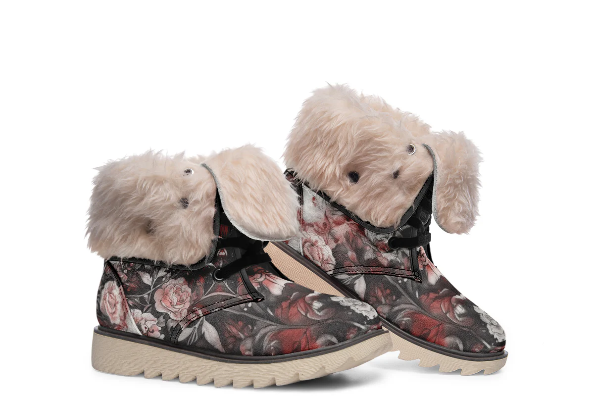 Crimson Wolf Fold Over Winter Boots - Image 15