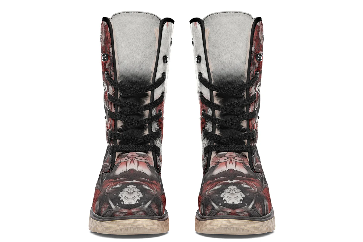 Crimson Wolf Fold Over Winter Boots - Image 4