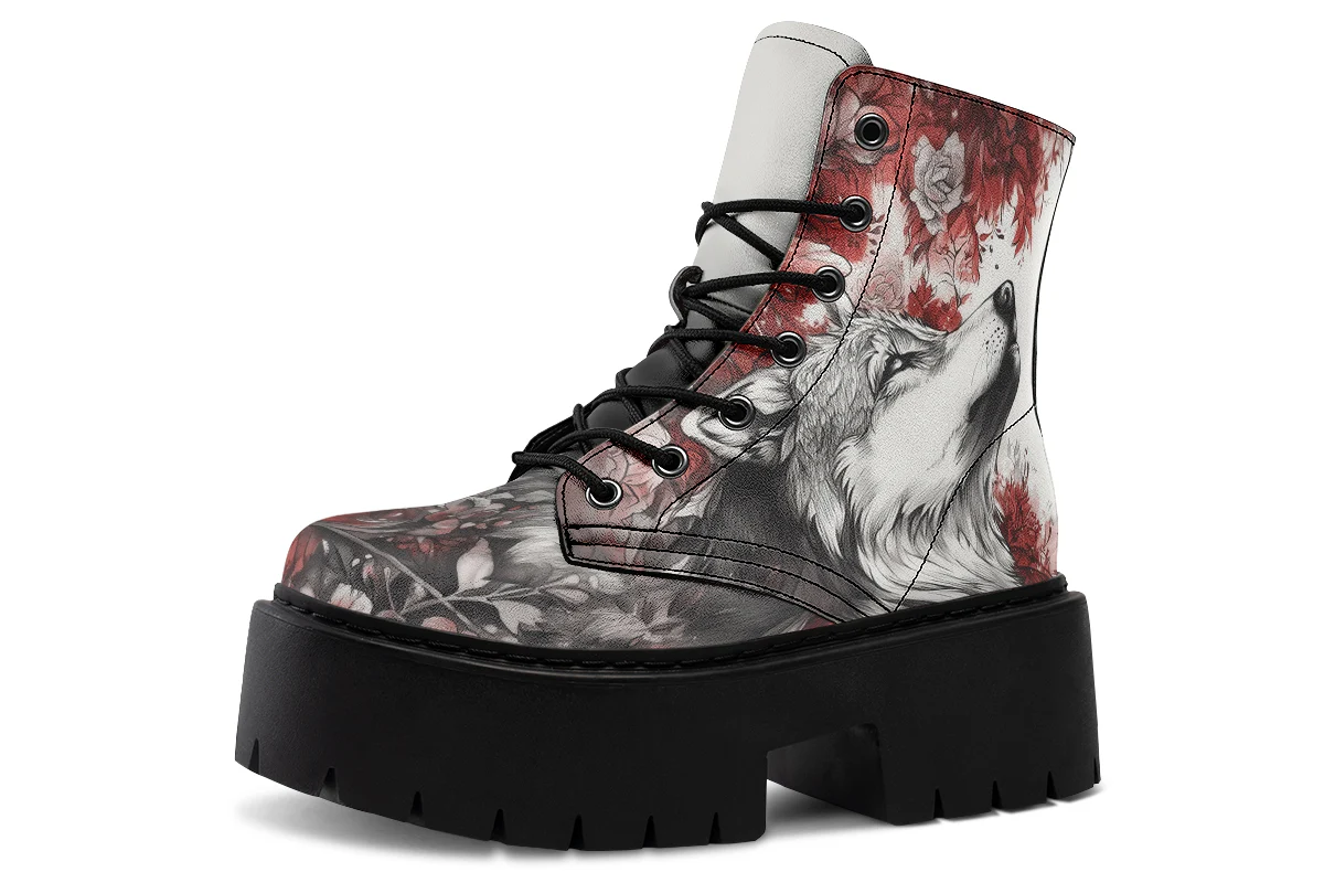 Crimson Wolf Platform Boots - Image 2