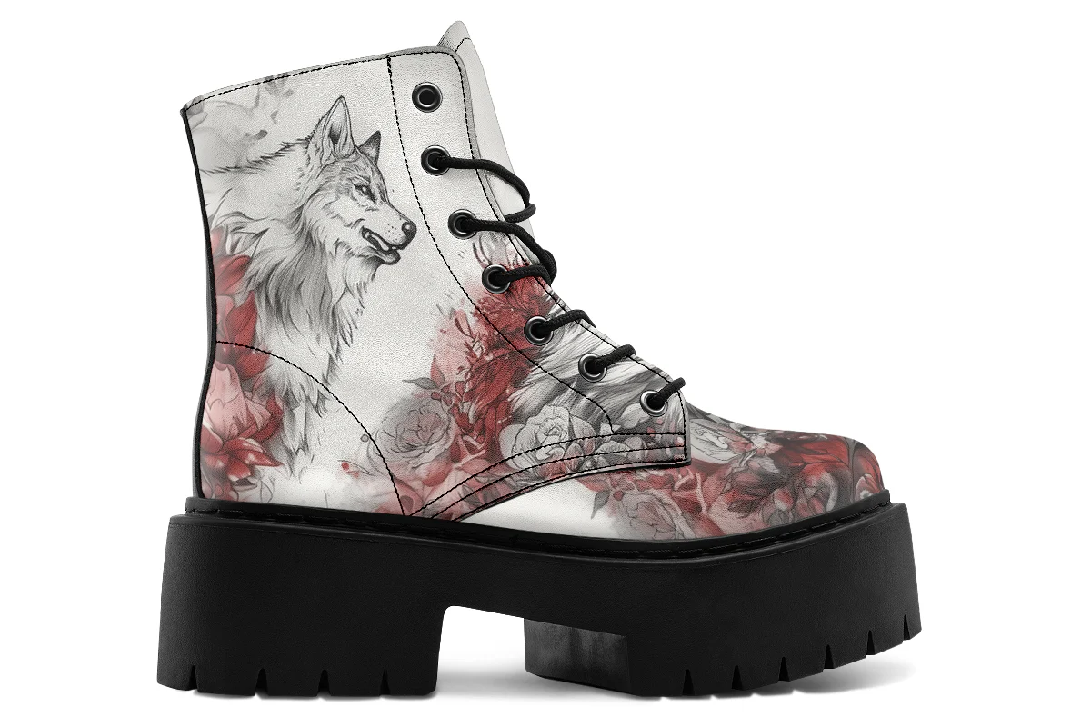 Crimson Wolf Platform Boots - Image 3