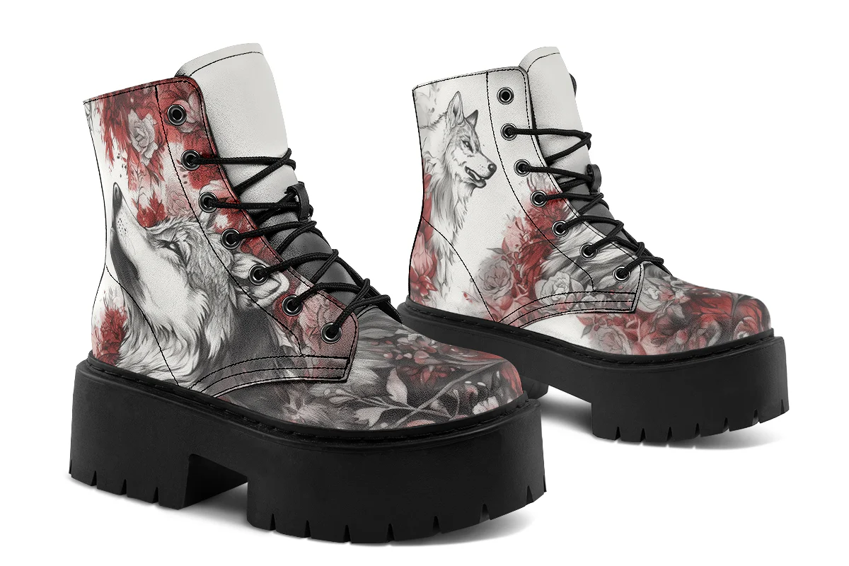 Crimson Wolf Platform Boots - Image 4