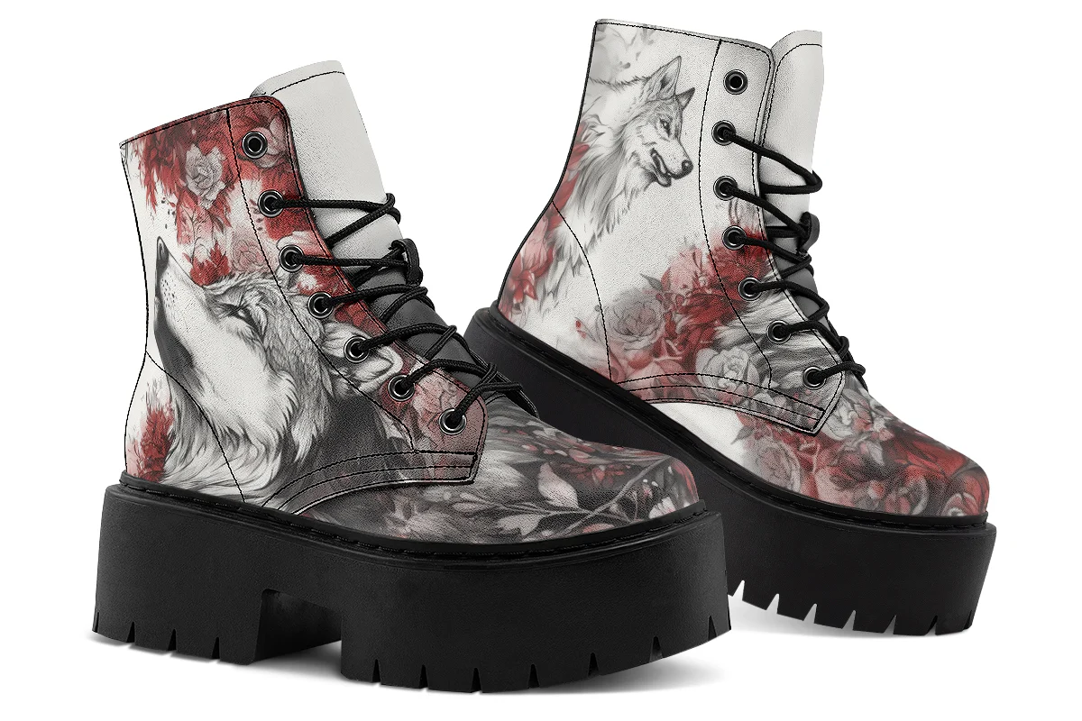 Crimson Wolf Platform Boots - Image 5