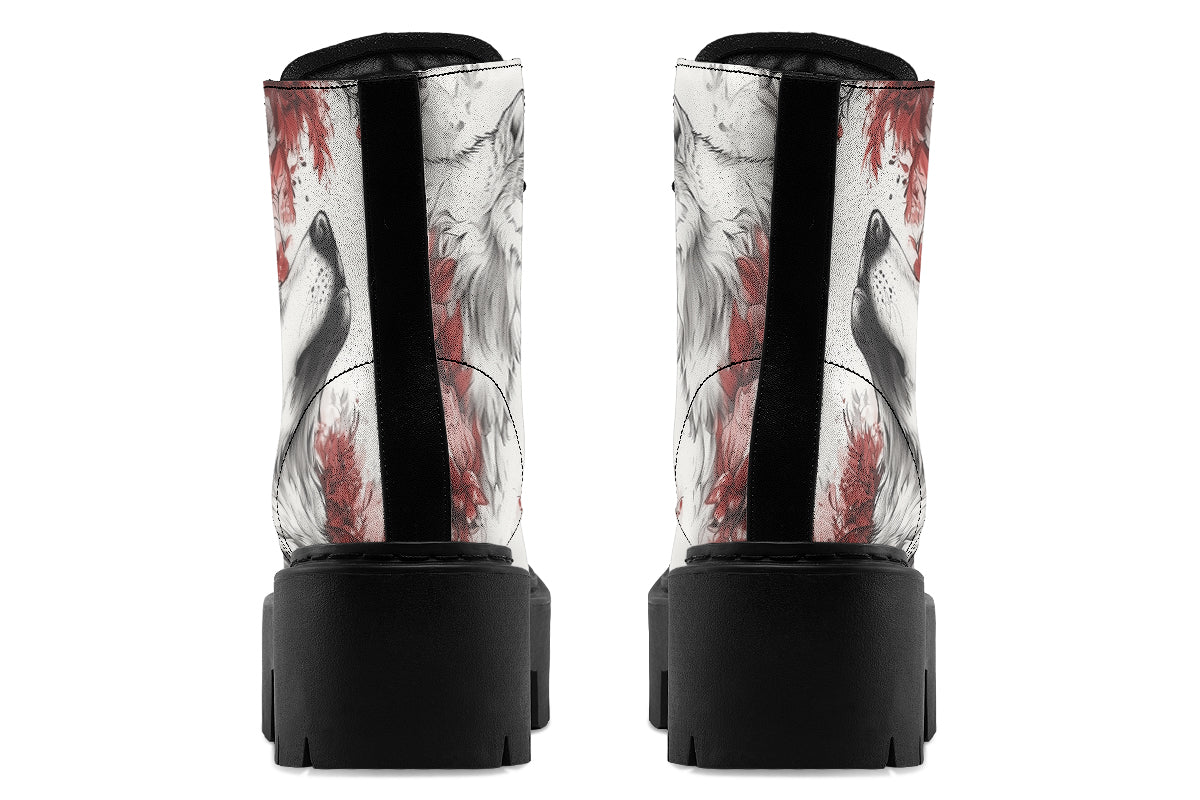 Crimson Wolf Platform Boots - Image 6