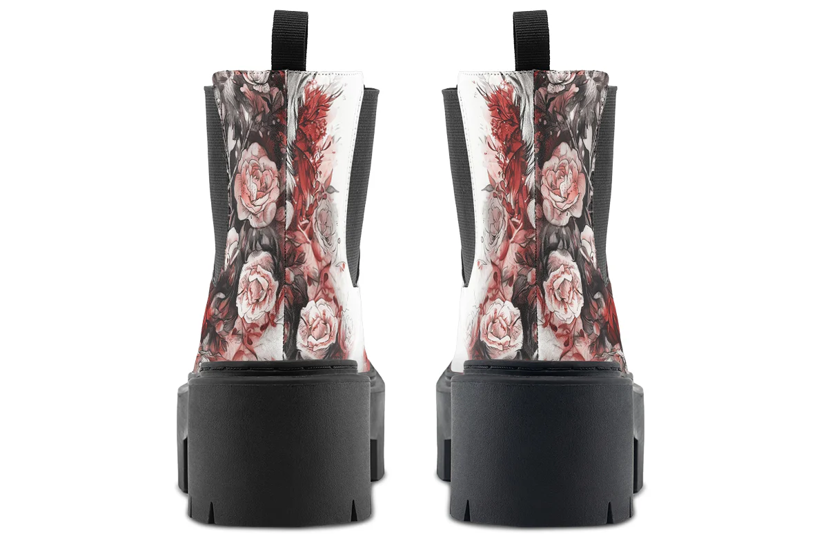 Crimson Wolf Platform Chelsea Boots - Image 6