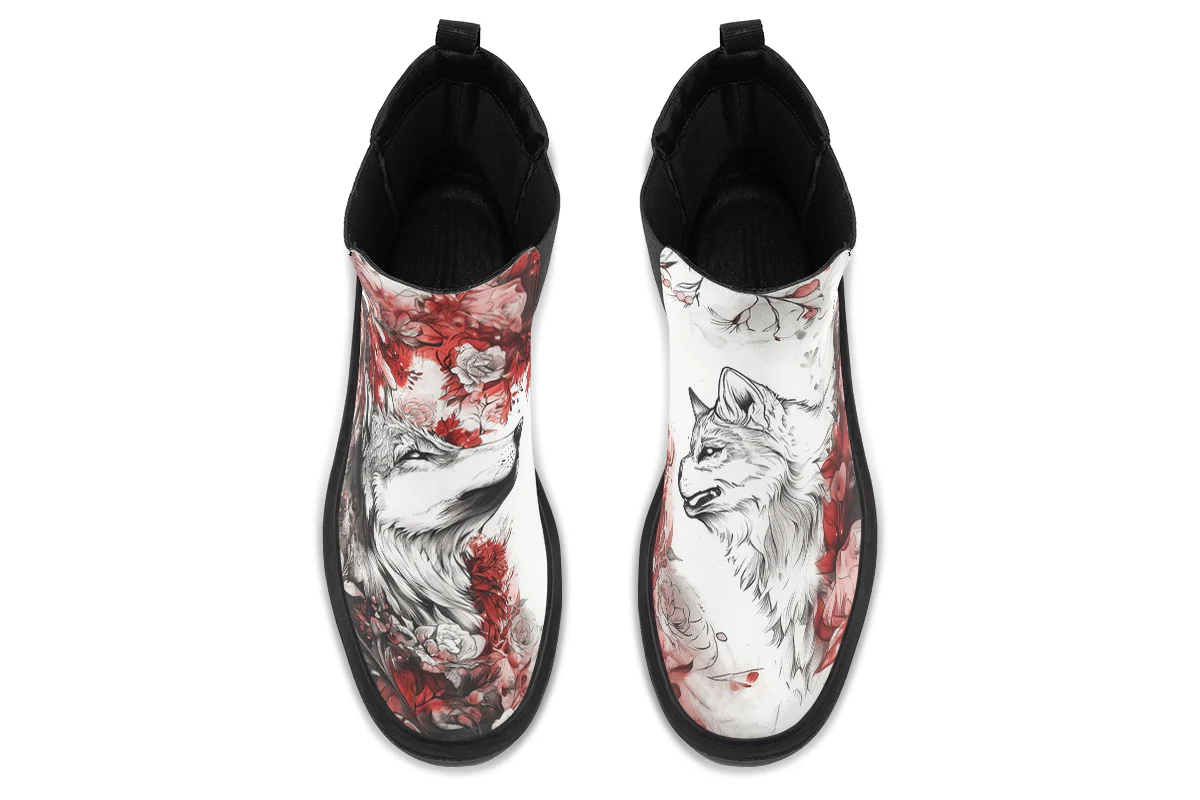 Crimson Wolf Platform Chelsea Boots - Image 8