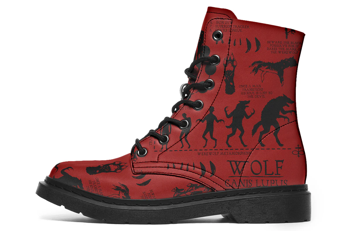 Crimson Wolf Study Boots