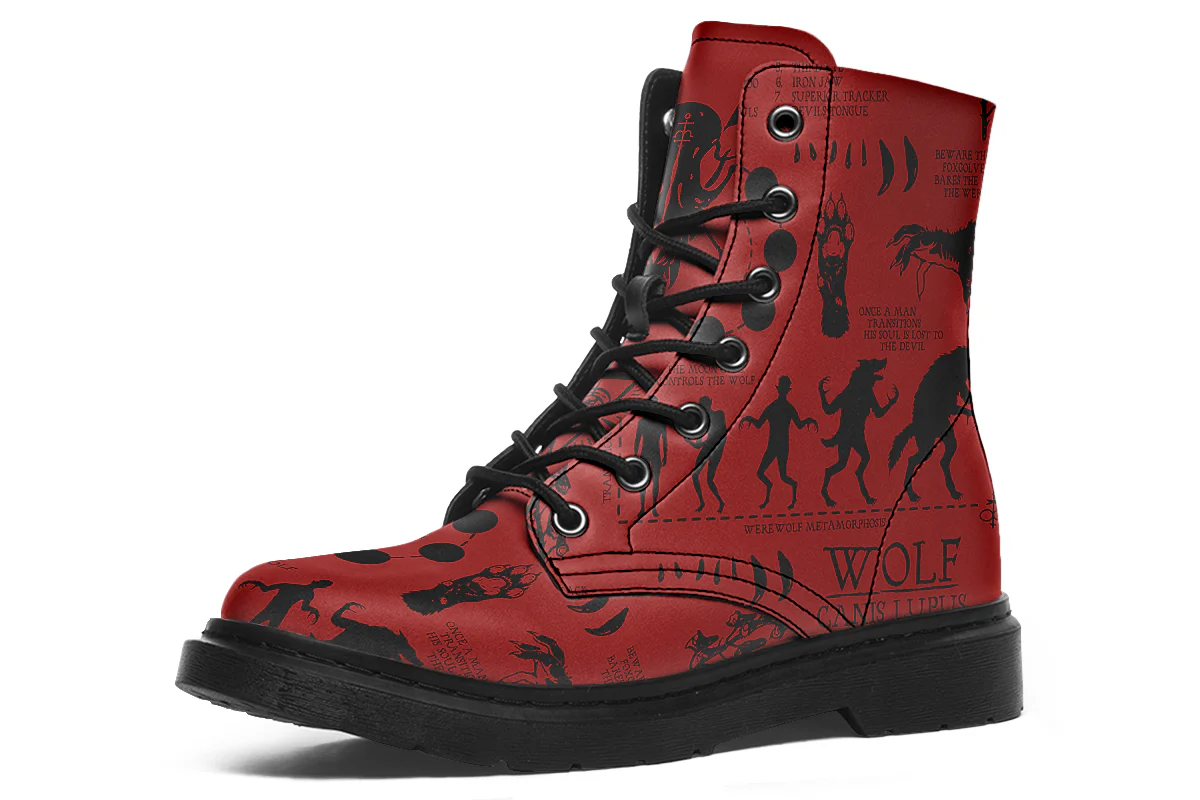 Crimson Wolf Study Boots - Image 4
