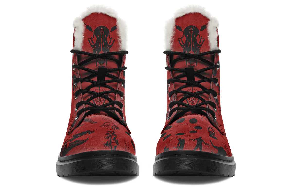 Crimson Wolf Study Winter Boots - Image 3