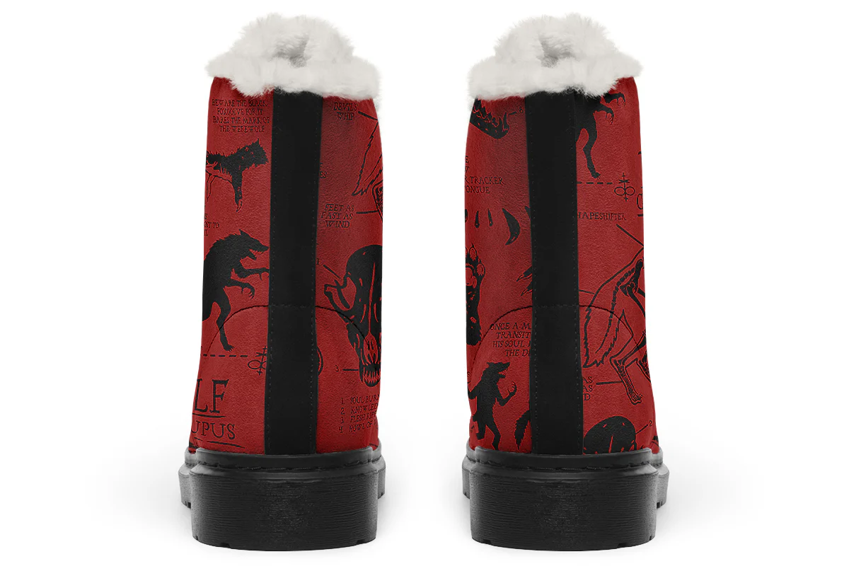Crimson Wolf Study Winter Boots - Image 4