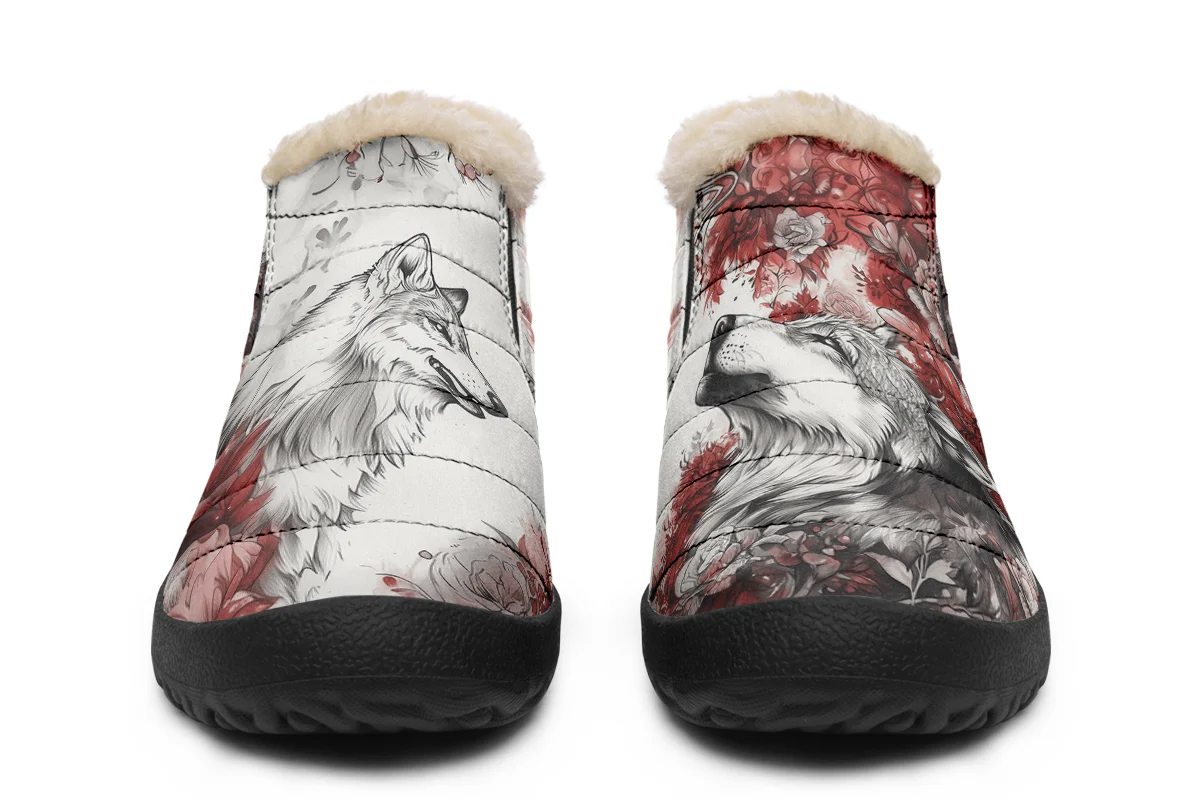 Crimson Wolf Winter Sneakers - Image 4