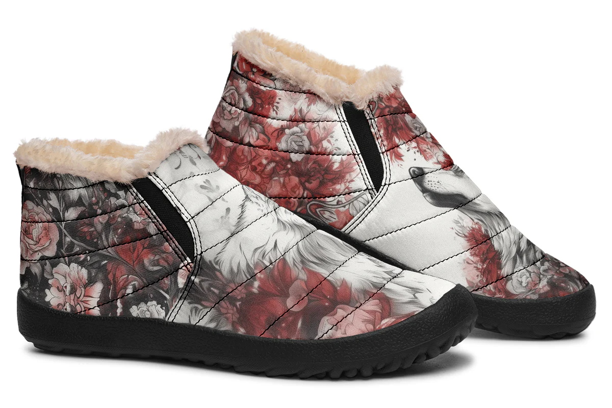 Crimson Wolf Winter Sneakers - Image 6