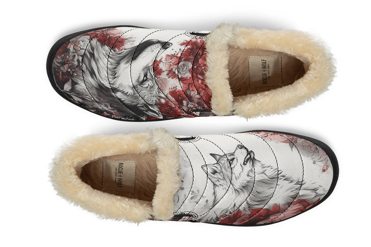 Crimson Wolf Winter Sneakers - Image 9