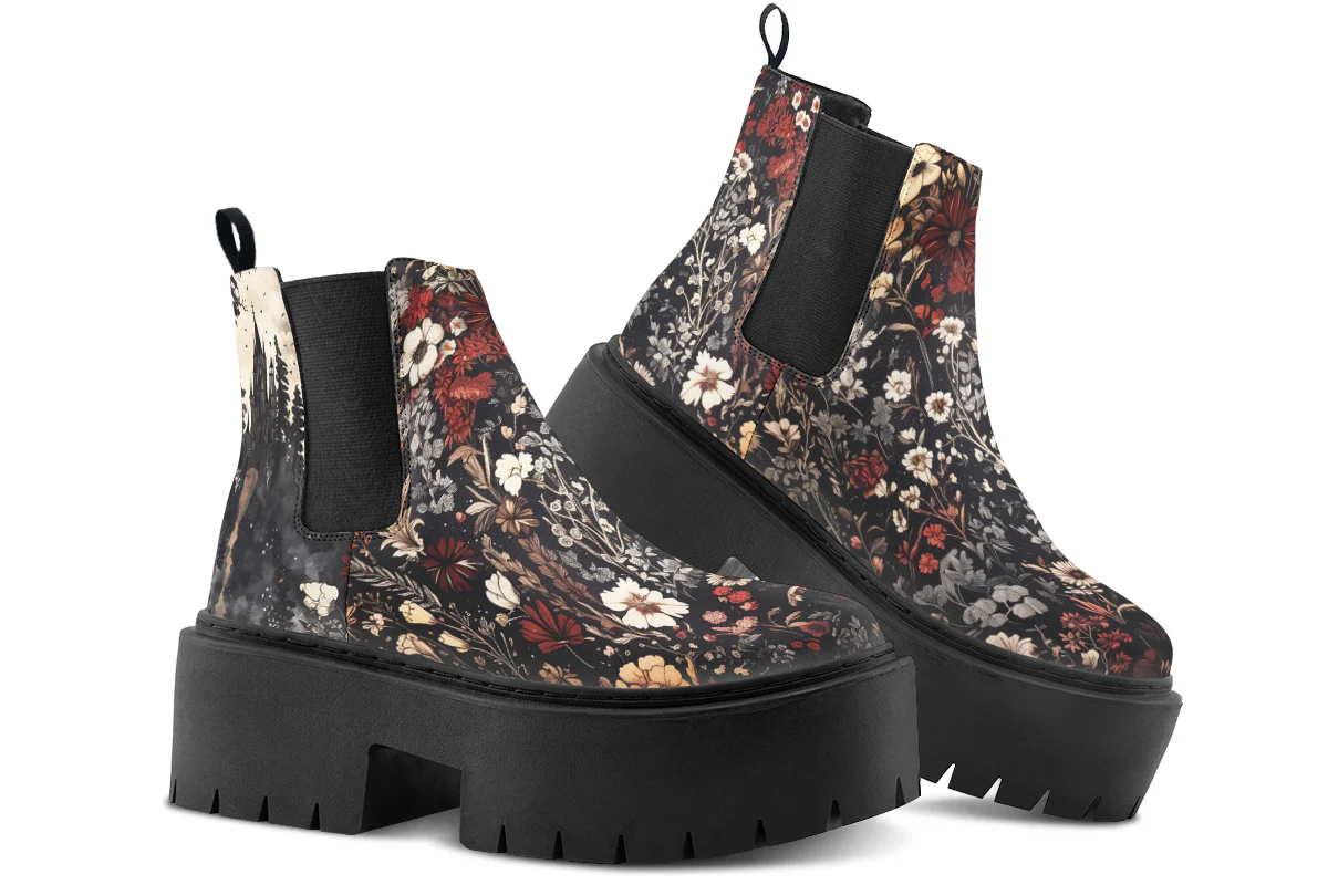 Dark Fairytale Platform Chelsea Boots - Image 4