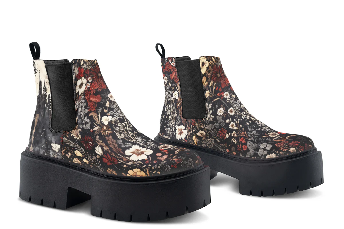 Dark Fairytale Platform Chelsea Boots - Image 5