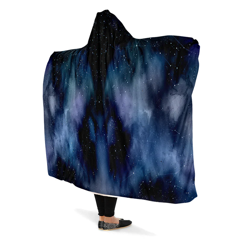 Deep Blue Hooded Blanket - Image 2