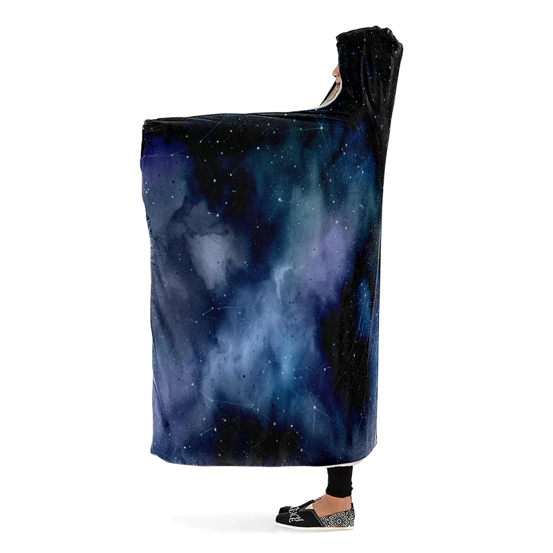 Deep Blue Hooded Blanket - Image 4