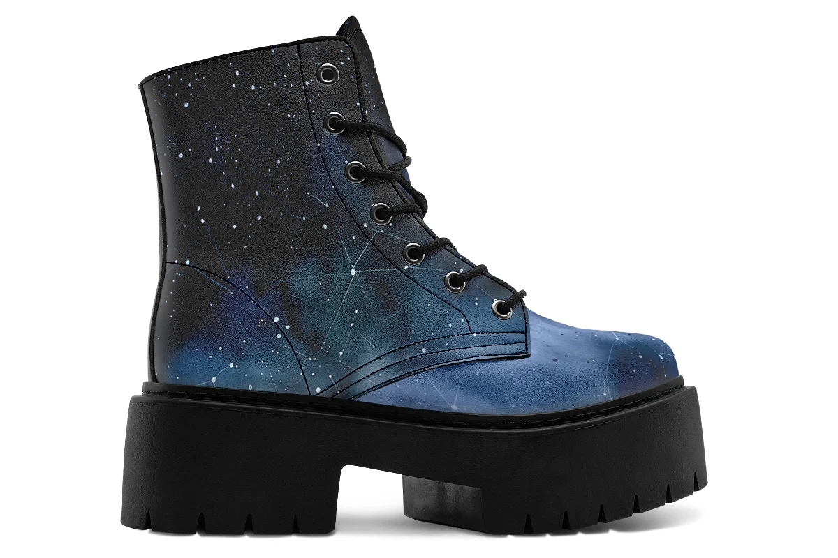 Deep Blue Platform Boots - Image 3