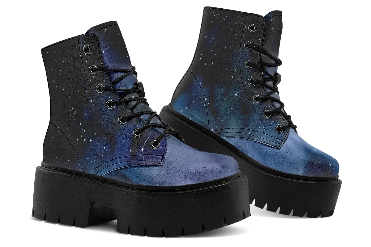 Deep Blue Platform Boots - Image 5