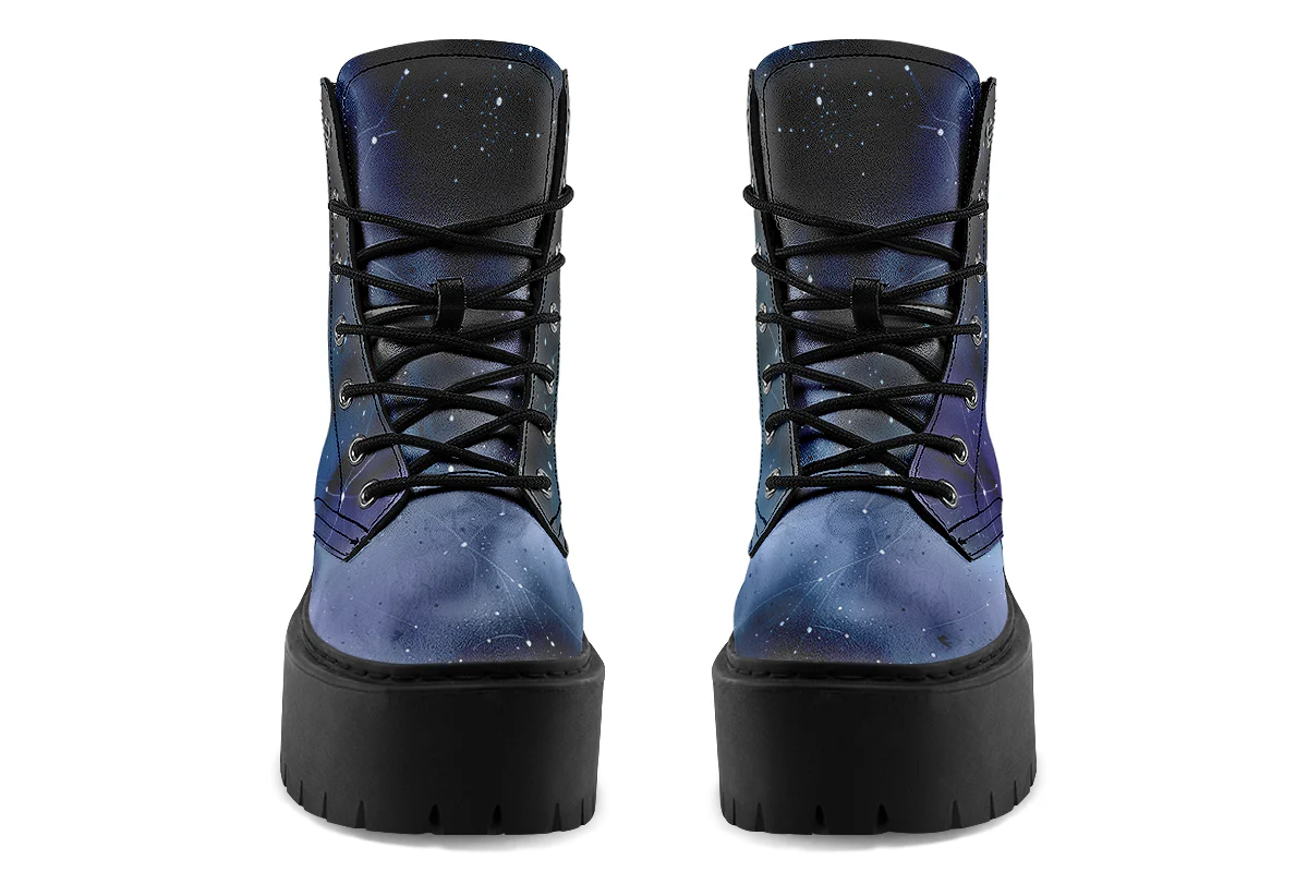 Deep Blue Platform Boots - Image 7