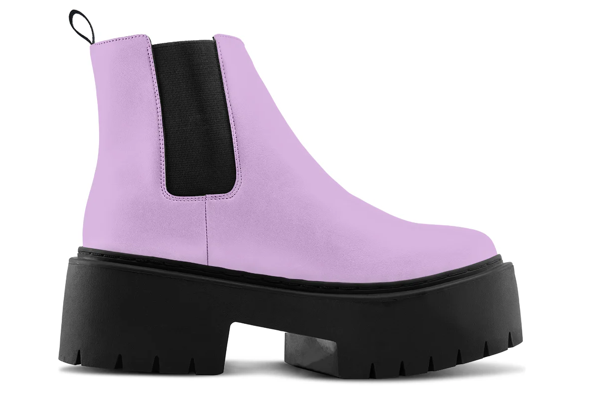 Digital Lavender Platform Chelsea Boots - Image 3
