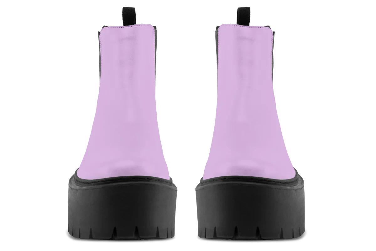 Digital Lavender Platform Chelsea Boots - Image 7
