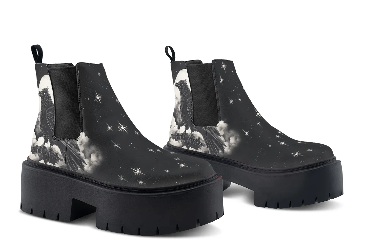 Doom Raven Platform Chelsea Boots - Image 5