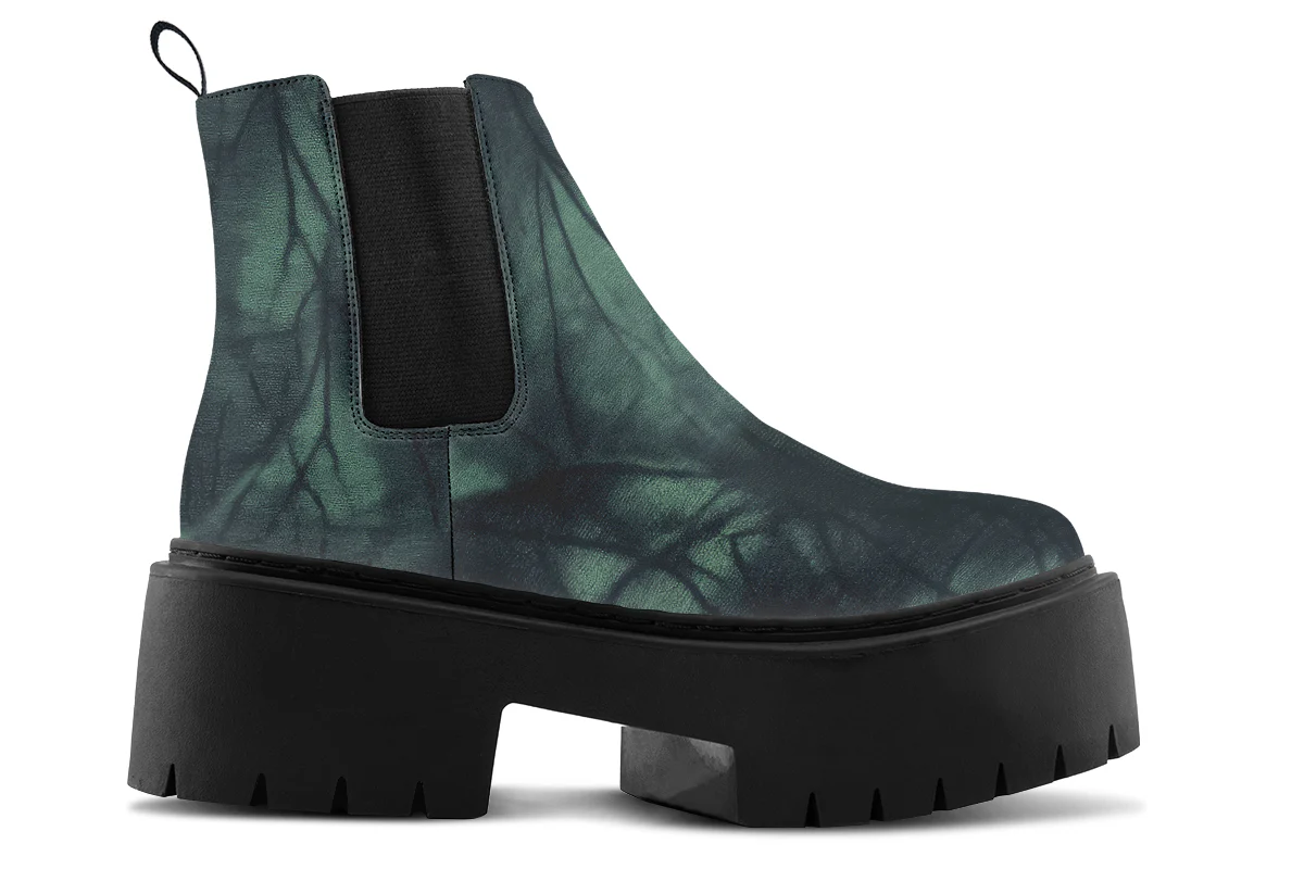 Emerald Fog Platform Chelsea Boots - Image 2