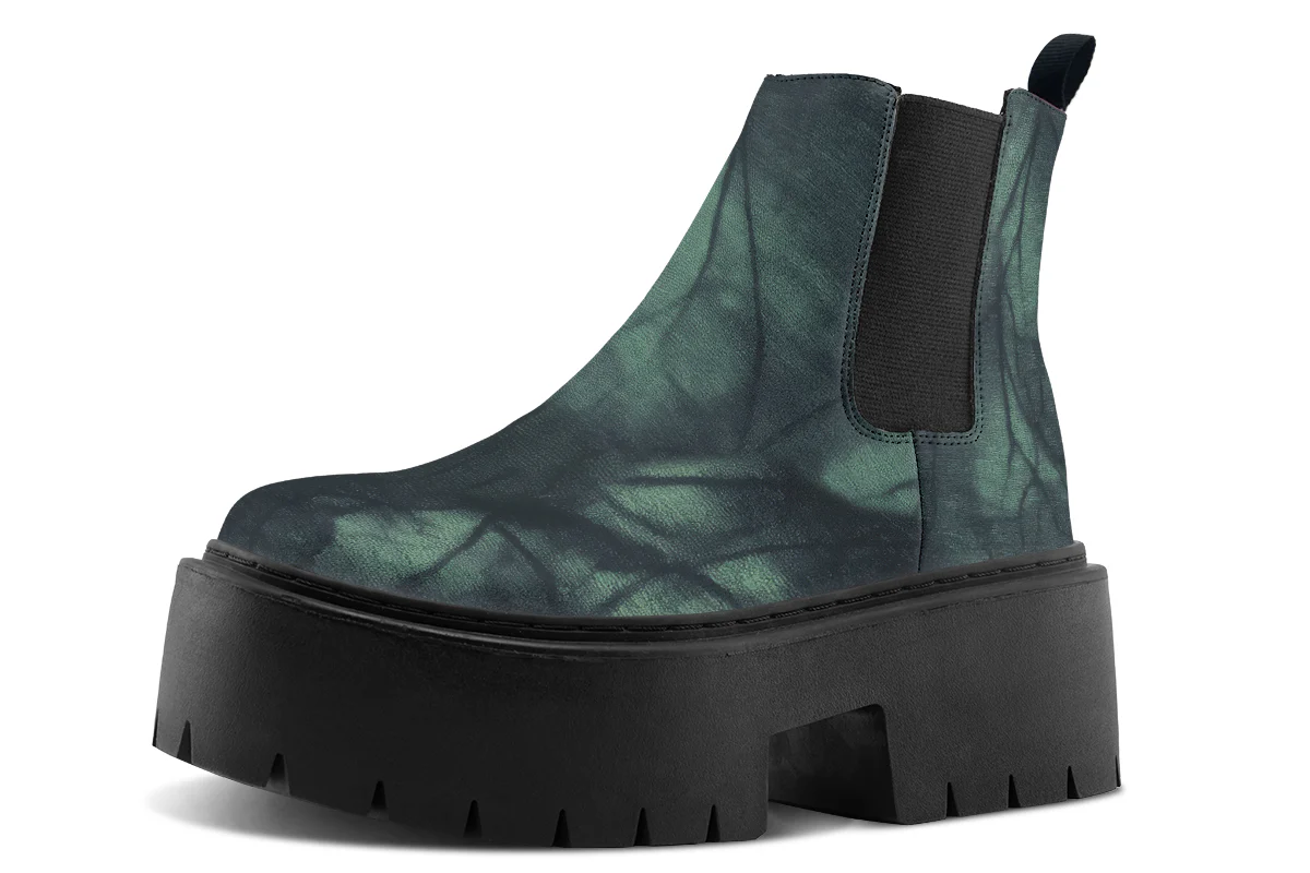 Emerald Fog Platform Chelsea Boots - Image 3