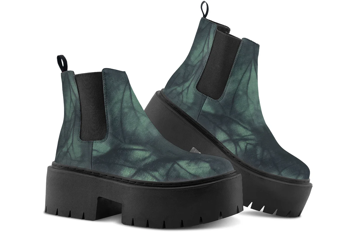 Emerald Fog Platform Chelsea Boots - Image 4