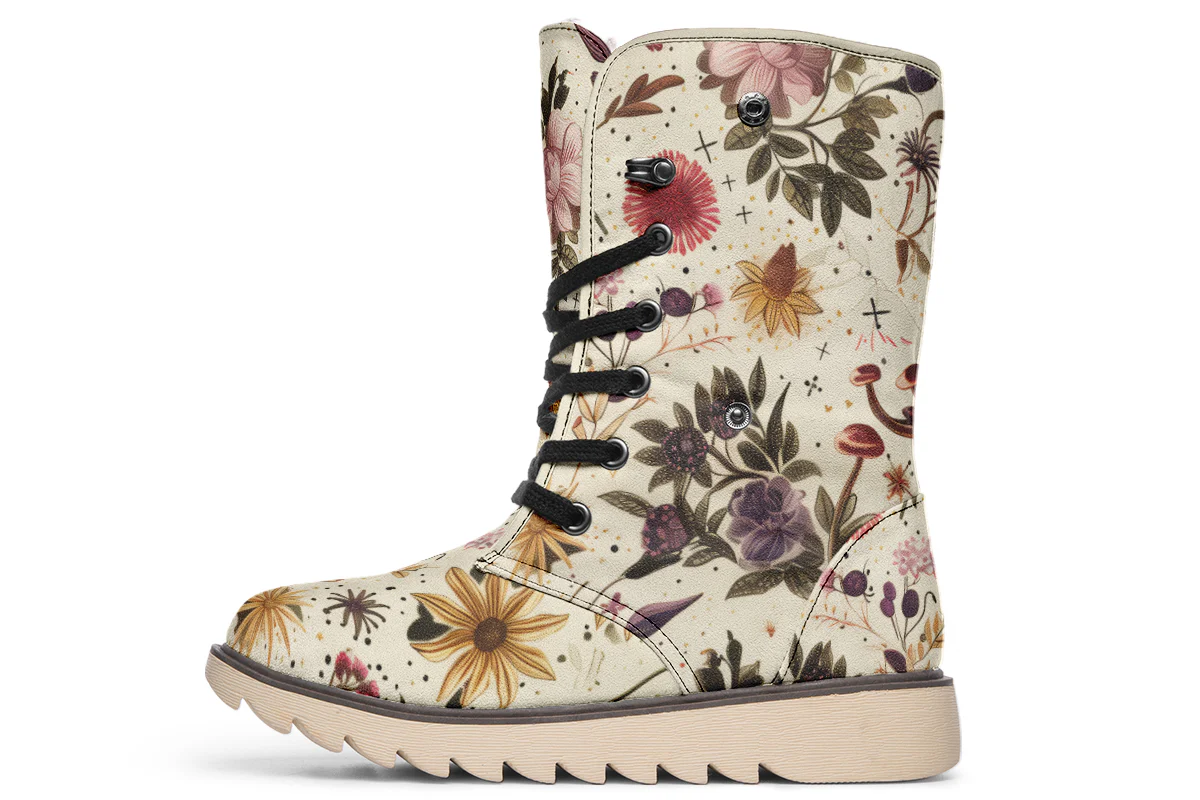 Enchanted Blossoms Fold Over Winter Boots