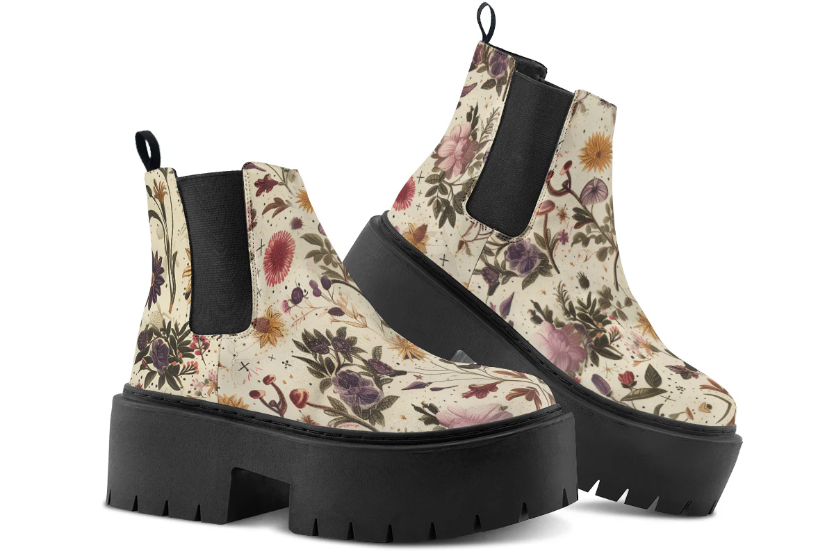 Enchanted Blossoms Platform Chelsea Boots - Image 4