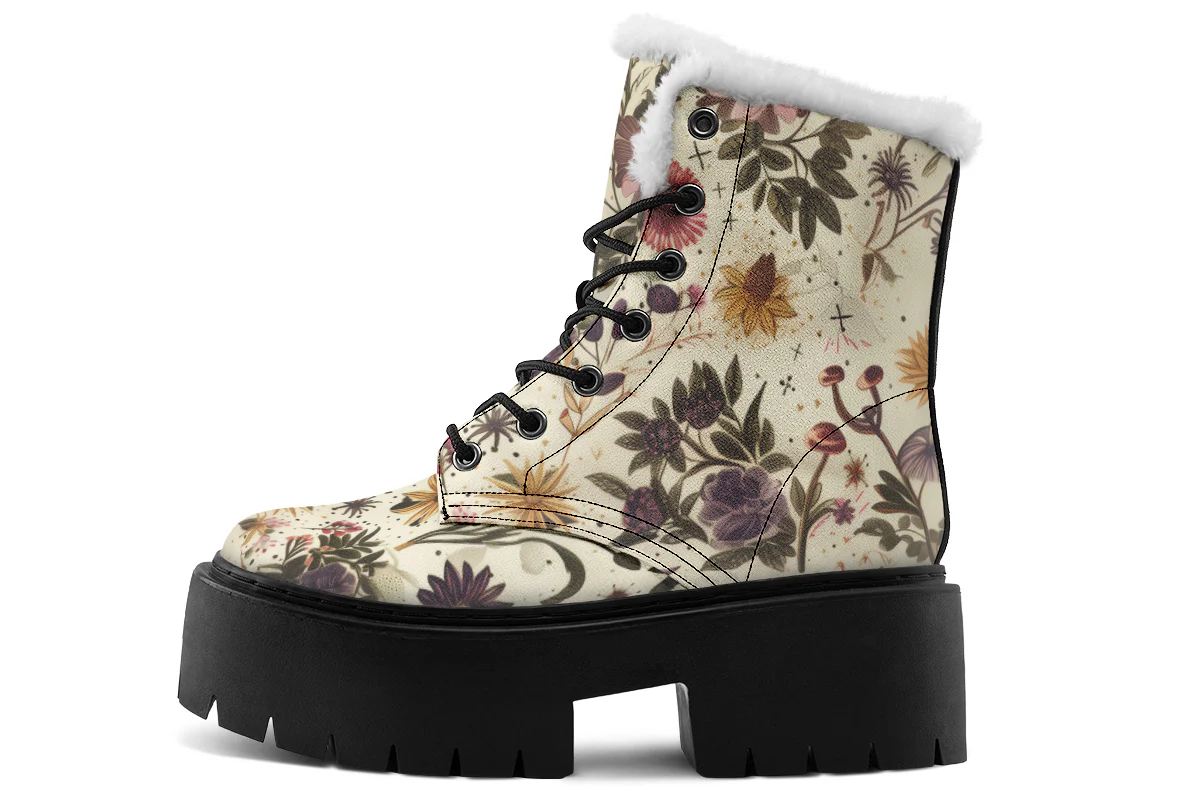 Enchanted Blossoms Platform Winter Boots