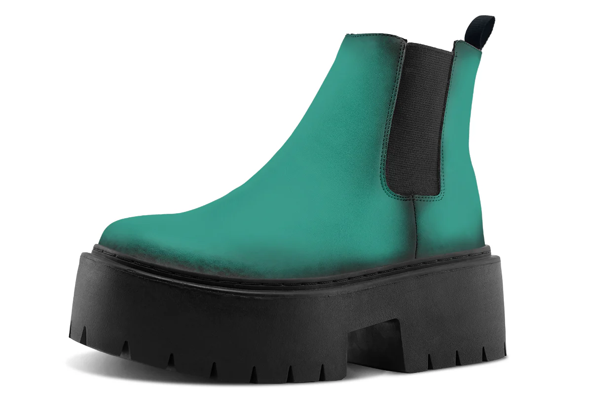 Enchanted Emerald Platform Chelsea Boots - Image 3