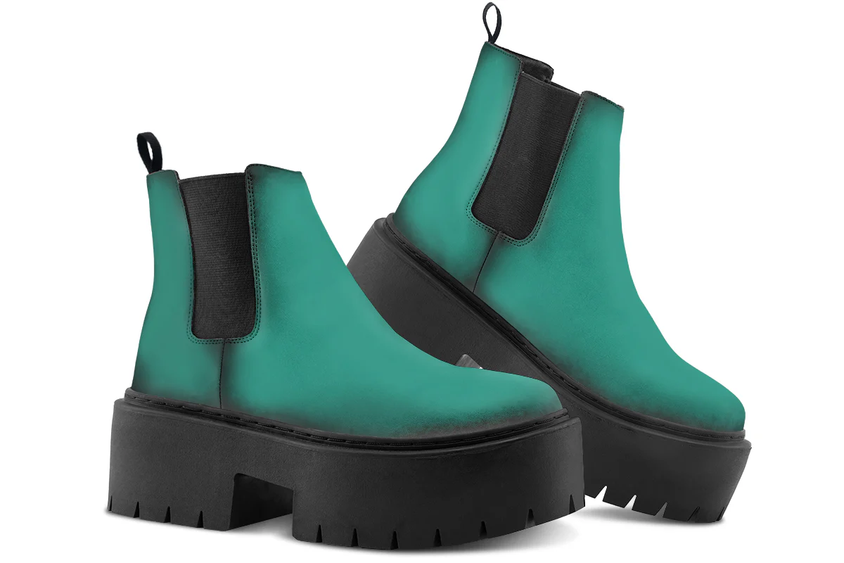 Enchanted Emerald Platform Chelsea Boots - Image 4
