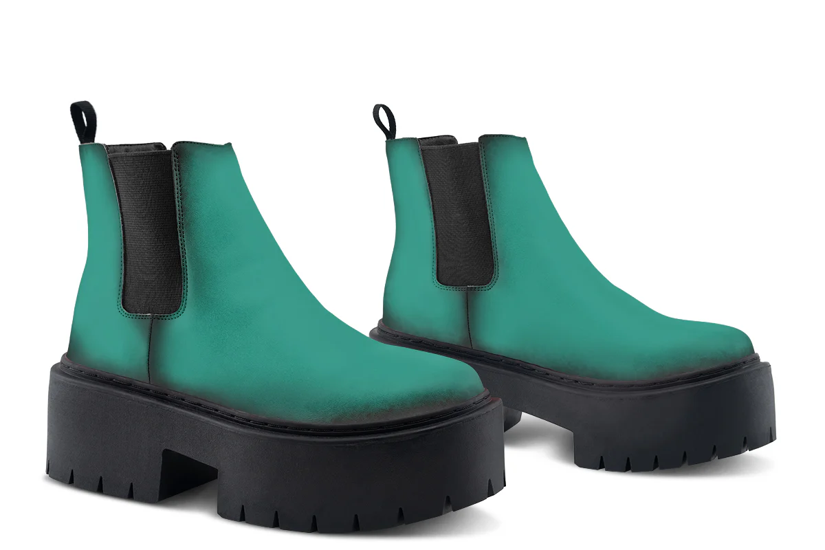 Enchanted Emerald Platform Chelsea Boots - Image 5